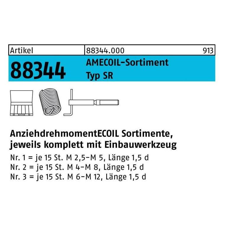 Amecoil Gewindereparatursortiment R 88344 SR Nr.2 Stahl 2 (883440000020000)