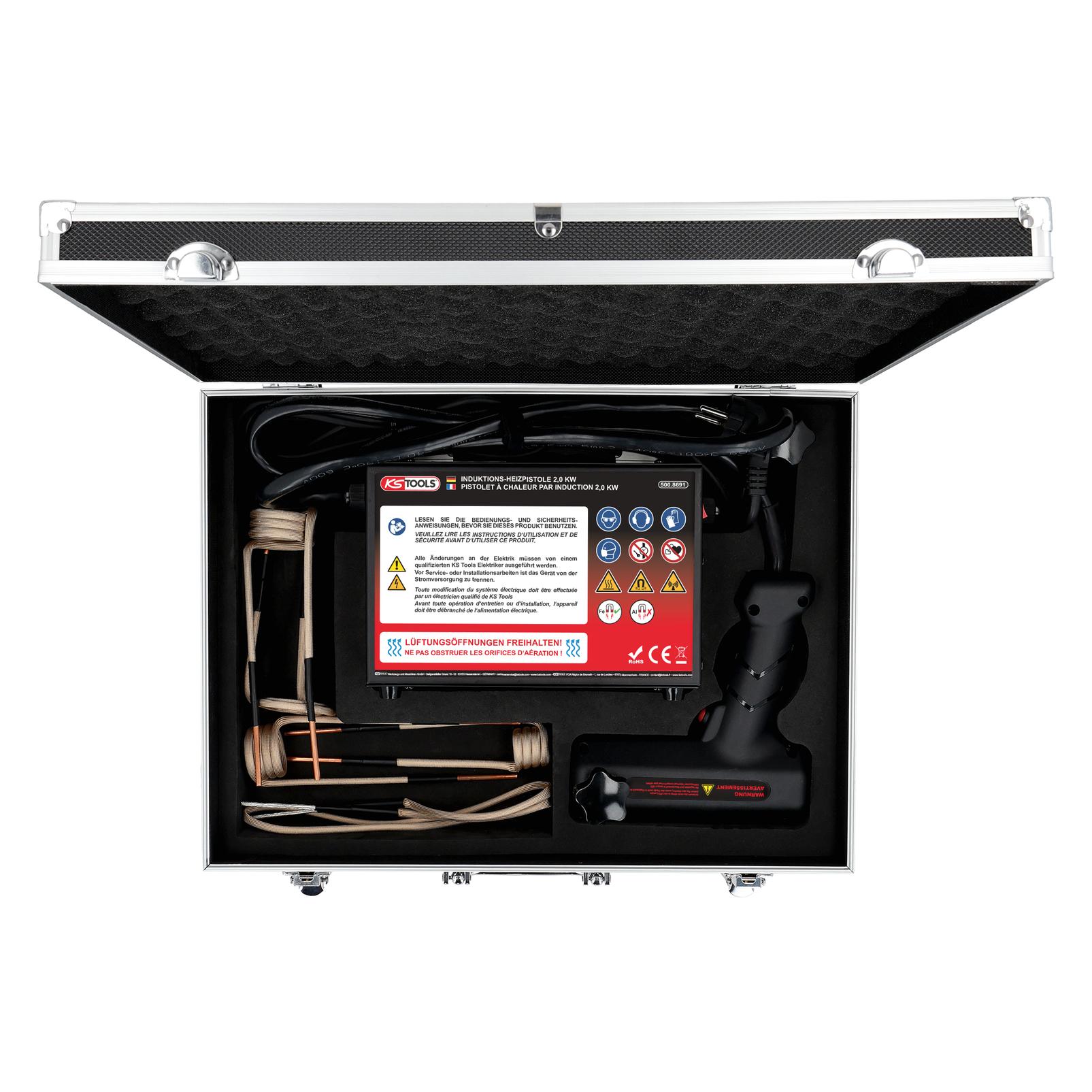 KS Tools Induktions-Heizpistolen-Satz, 6-tlg, 2 KW (500.8690)