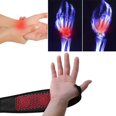 Friendly Fresh Finds Adjustable Self Heating Wrist Band With Tourmaline And Magnet Therapy For Pain Relief And Comfort Adjustable Self Heating Wrist Band With Tourmaline And Magnet Therapy For Pain Relief And Comfort