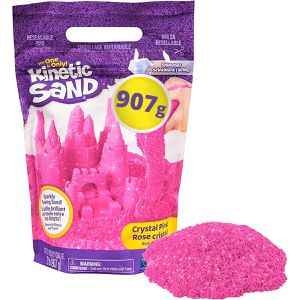 Kinetic-Sand Kinetischer-Sand Glitzer, crystal pink, 907 g, magischer Spielsand im wiederverschließbaren Beutel