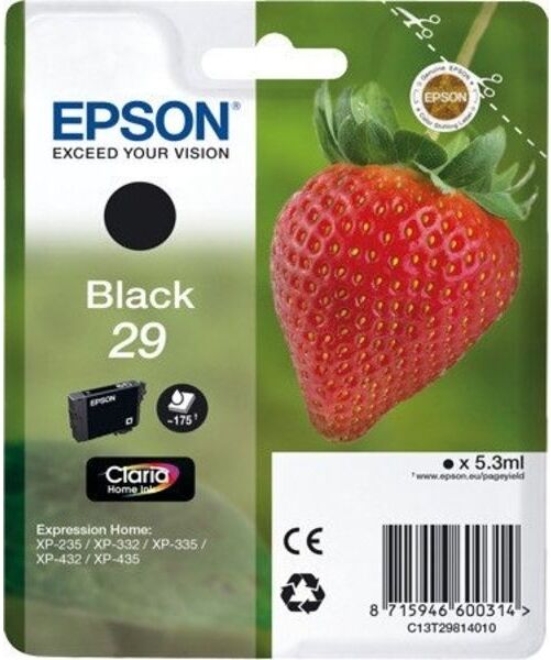 Epson 29 (C13T29814012) - Noir - Cartouche d'encre Noir