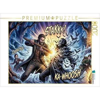 CALVENDO Puzzle Dracula fällt im letzten Kampf | 2000 Teile Lege-Größe 90x67cm Foto-Puzzle für glückliche Stunden, von , Calvendo Puzzle