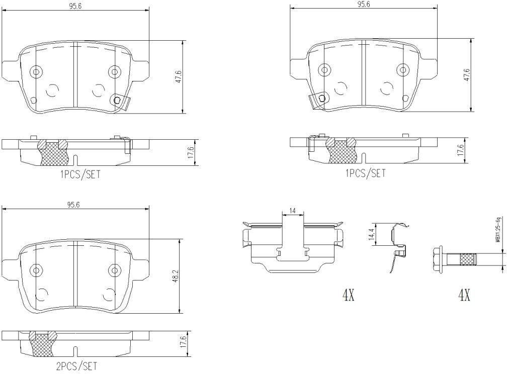 Bremsbelagsatz BREMBO P 23 190