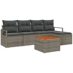 vidaXL Garten-Sofa-Set 6 pcs Grau