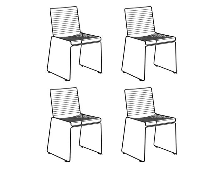 HAY - Hee Dining Chair, schwarz (4er-Set)