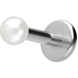Titan Labret mit Innengewinde SYNTHETISCHE PERLE