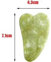 Uplifted Finds Natural Jade Gua Sha Stone Facial Lifting And Gouache Scraper Tool s Size Green