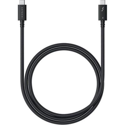 Satechi Thunderbolt™-Kabel Thunderbolt™ 4 USB-C® 1.00m Schwarz, Silber ST-YTB100K