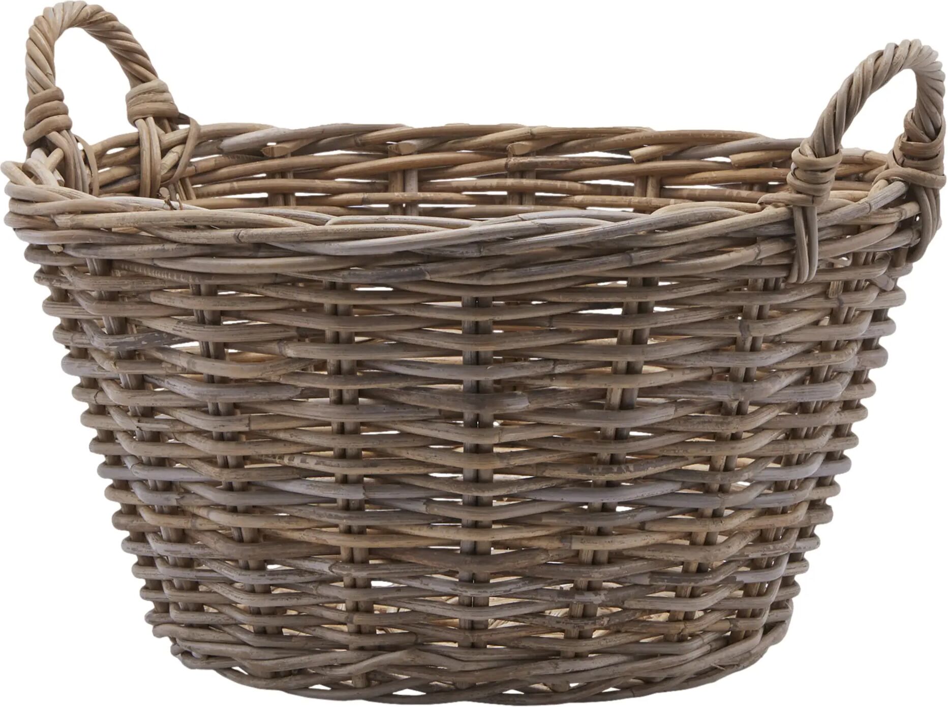 Edg Rattan Rund H: 26 cm  Natur
