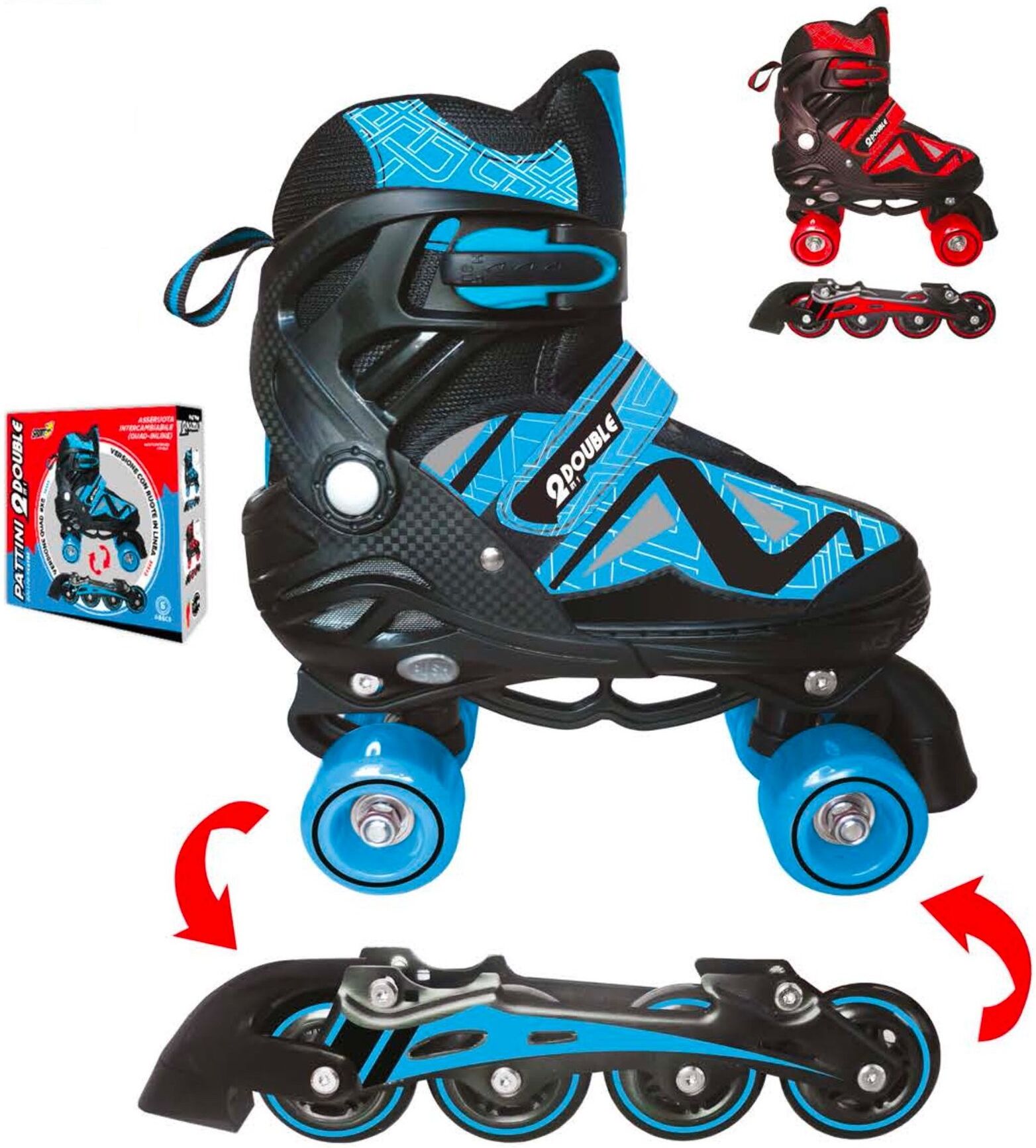 Pattini Mandelli 707400166 SPORT ONE Double 2 in 1 Assortito