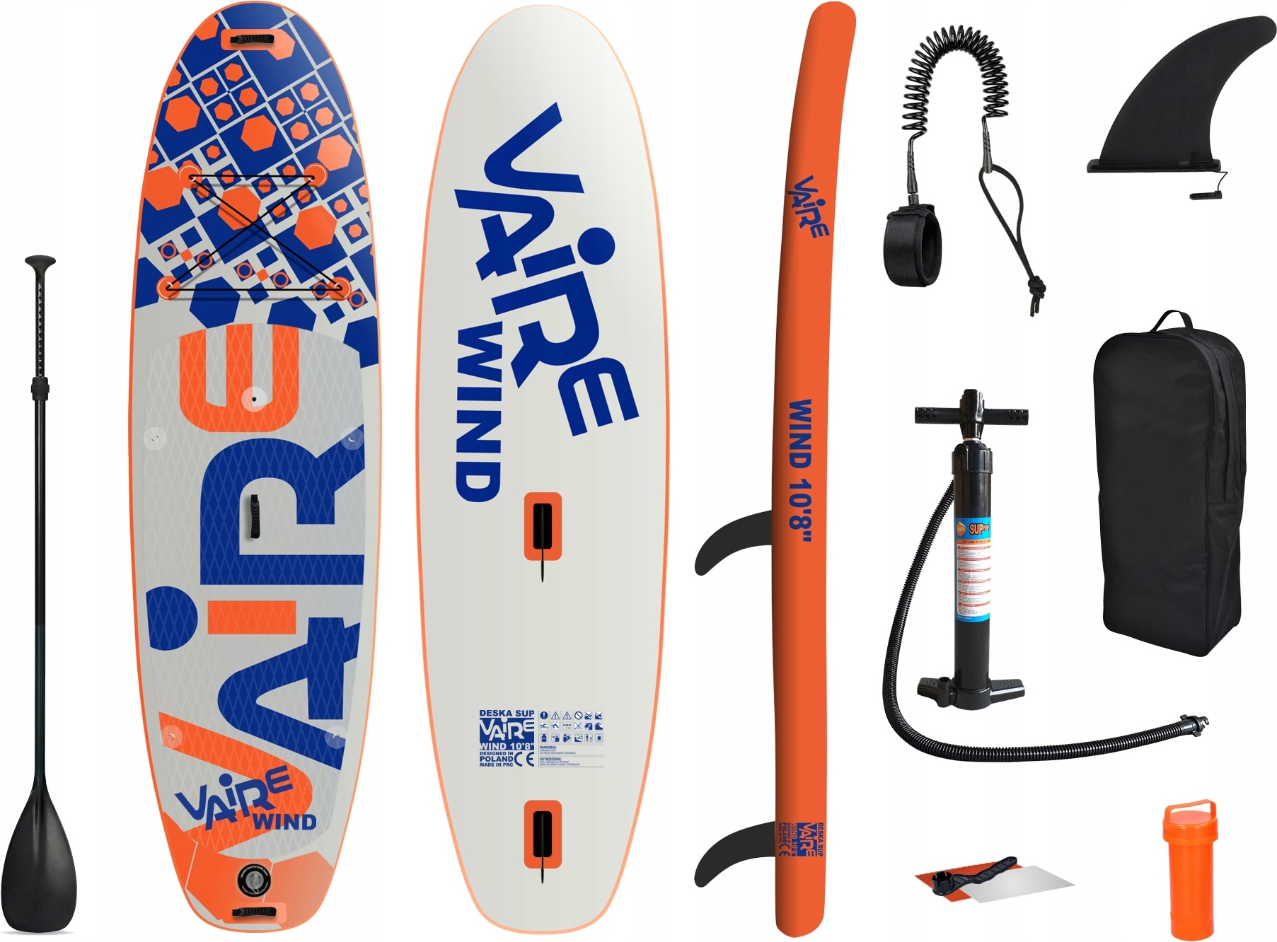 Aufblasbares Sup-Board Vaire Wind 108 mit Segel und Sitz IAIN-NYMOU 9 kg