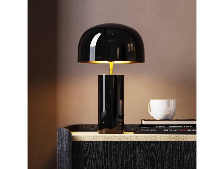 KARE Designer Tischlampe Loungy, schwarz, für Wohn- / Esszimmer, Metall, Design, Tischlampe