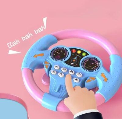 Inspire Select Infant Musical Steering Wheel Toy For Stroller & Car Light Up Early Learning Driving Toy With Sounds blue Without Box