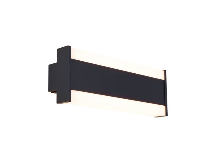 Applique murale moderne noire 30cm incl. LED CCT IP54 - Vanya