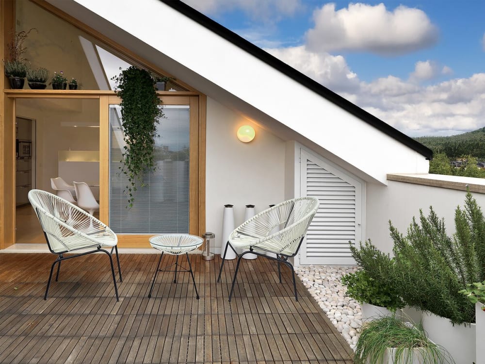 Habitat & Jardin Salon de jardin 2 places en acier blanc Blanc 73x82x66cm