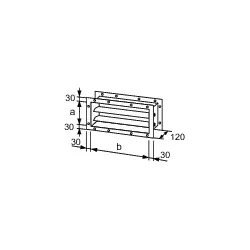Wolf Jalousieklappe K2 für Kanal für TLHD 63, 245x700mm, verzinkt