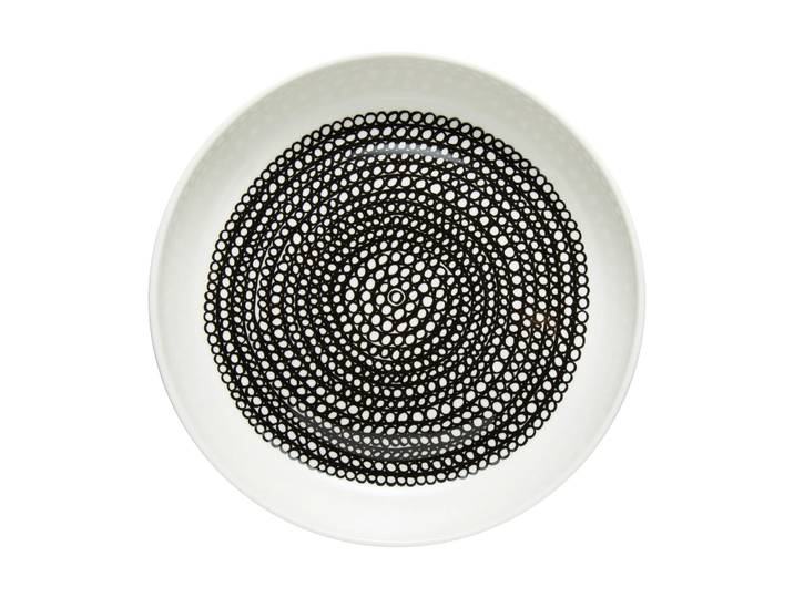 Marimekko Assiette Räsymatto Ø20,5 cm Blanc-noir