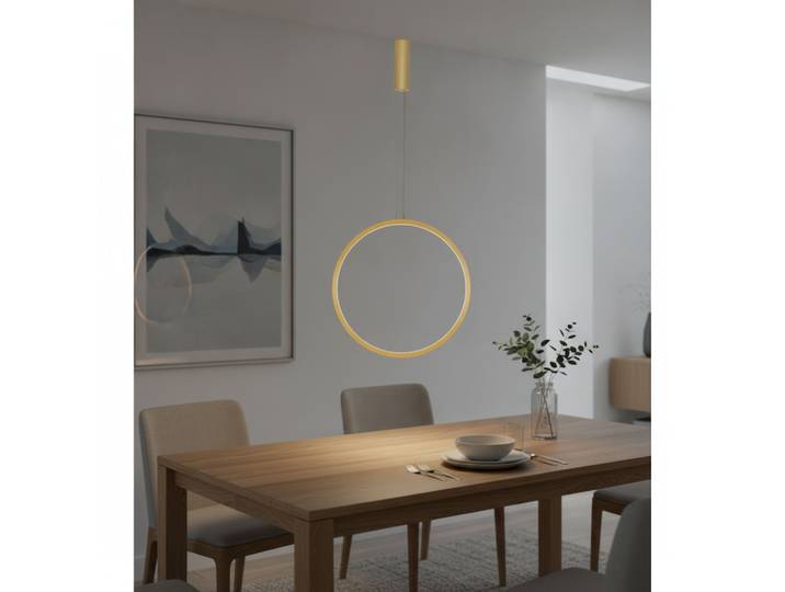 Ronde hanglamp Change Ø 60cm goud Lyora - 110261