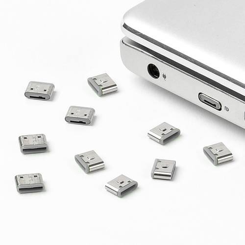 Smartkeeper USB-C Port Schloss CL04P1GY 10er Set Grau ohne Schlüssel CL04P1GY