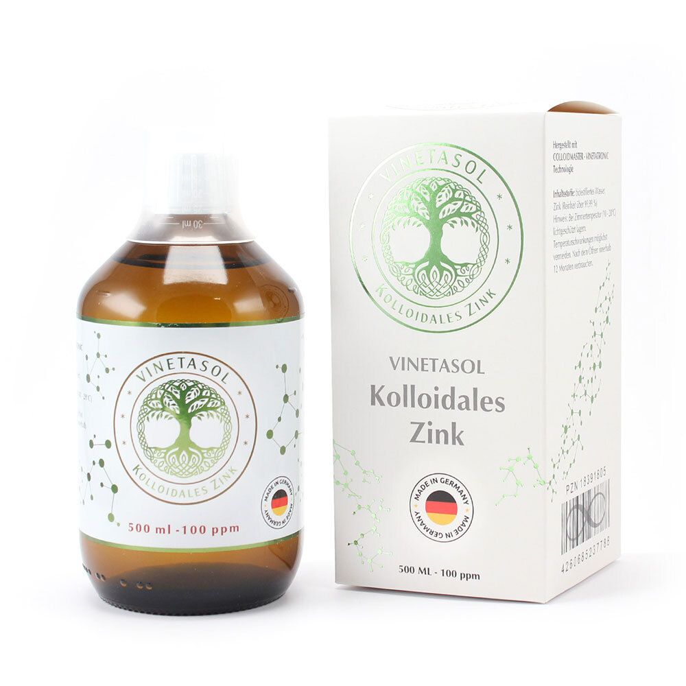 Vinetasol kolloidales Zink 100 ppm 500 ml Flüssigkeit