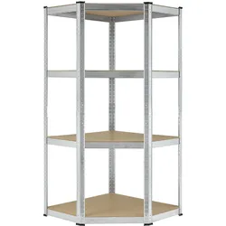 Eckregal Corner Easy 160 x 75 x 40-75 cm - Silber