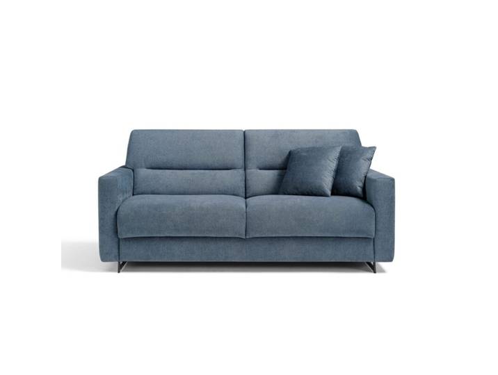 Dixx Divani Oslo Schlafsofa mit abnehmbarem Bezug - bei 30°C waschbar - Gemini 643 blau Komfortabel und praktisch, ideal für Gäste, mit Matratze, alle Bezüge abnehmbar, in zeitlosem Design Schlaffunktion Zeitlos
