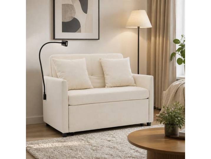 Canapé- Xylo- en tissu design minimaliste moderne multifonctionnel déformation pliable convertible en lit Moderne