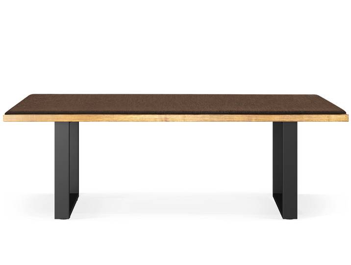 CURBY Sitzbank, rustikale Altholzoptik, Material Massivholz