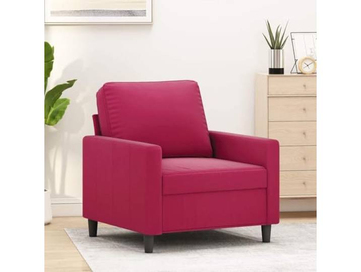 HEFZGDB Weinroter Samt Sessel 60 cm Breite mit Metallgestell und Polsterung für Wohnzimmer Komfort und Elegantes Design