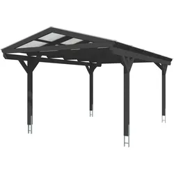 Skan Holz Carport Westerwald 362 x 648 cm anthrazit Holzcarport