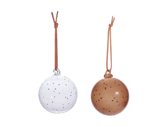 OYOY Boules Natale Christmas, lot de 2 Claire-muscade