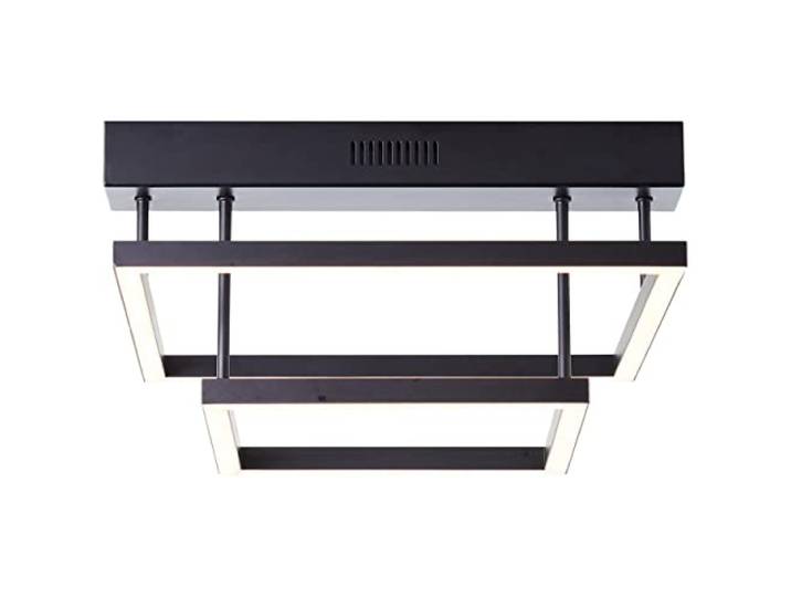 BRILLIANT Lampe, Ranut LED Deckenleuchte 2flg schwarz, 2x LED integriert, 17W LED integriert, (1700lm, 3000K), In 3 Stufen über Wandschalter dimmbar