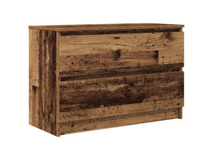 LMTYOENFG TV-Schrank Altholz-Optik 80x35x54 cm Holzwerkstoff Lowboard Kompaktkommode mit 2 Schubladen für Wohnzimmer und Schlafzimmer, bietet ordentlichen Stauraum für Receiver und Zubehör.