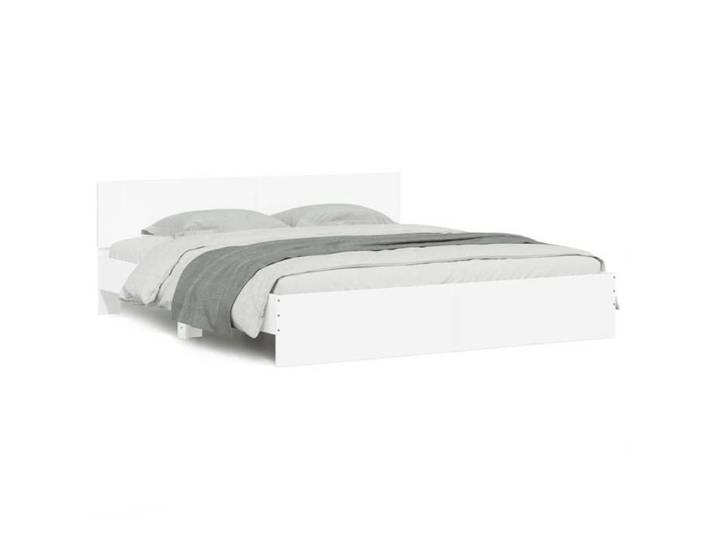 Cadre de lit - VIDAXL - BEST SELLER - 200x200 cm - Bois d'ingénierie - Blanc