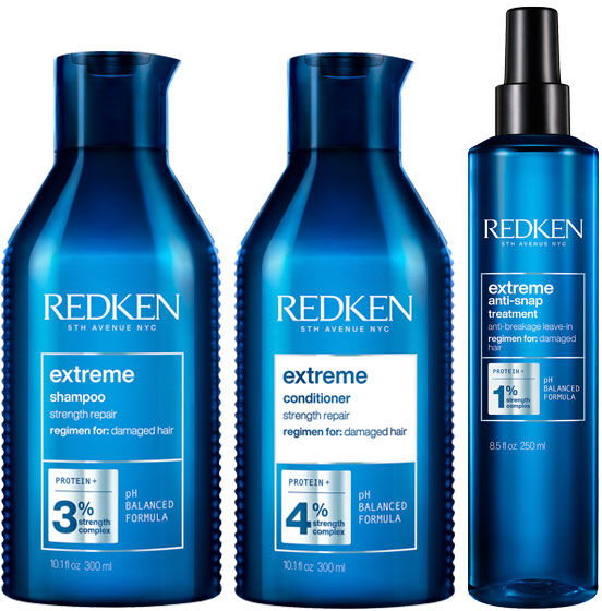 850ml Redken extreme Special Care Set (Shampoo 300 + Conditioner 300ml + Anti-Snap 250m