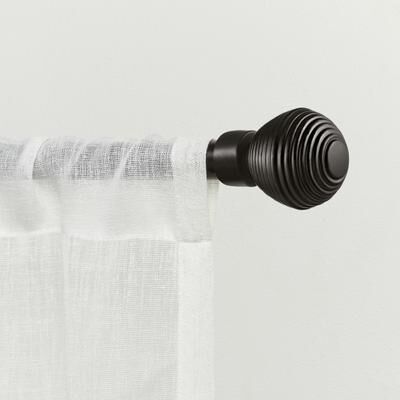 ATI Home Modern Layer 1"" Adjustable Curtain Rod and Finial Set"