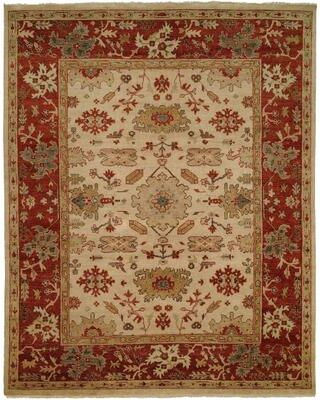 KALATY Oushak Ivory/Rust Hand-knotted Area Rug