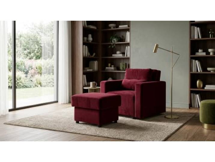 Family Meble Schlafsessel Komo Monolit mit Hocker – Variante Royal 16
