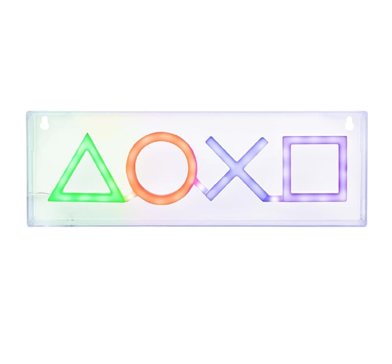 Paladone PlayStation Icons LED Neon Wandlamp - 30 cm - USB-voeding