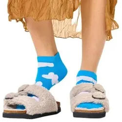 Happy Socks Cloudy Low Sock Hellblau Baumwolle Gr 36/40