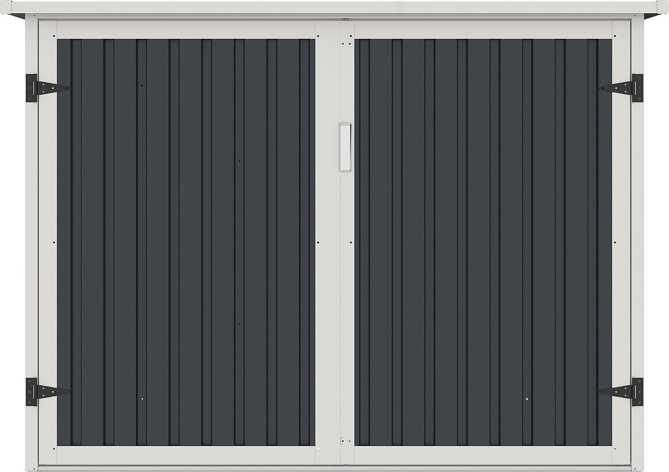 Metall-Fahrradunterstand aus verzinktem Stahl - Anthrazitgrau - 4 m² für 4 Fahrräder - NIKI