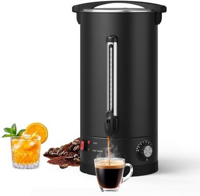 Garvee Coffee Urn, Large Capacity Hot Coffee Dispenser, Double Wall Commerical Coffee Maker for Buffet Catering