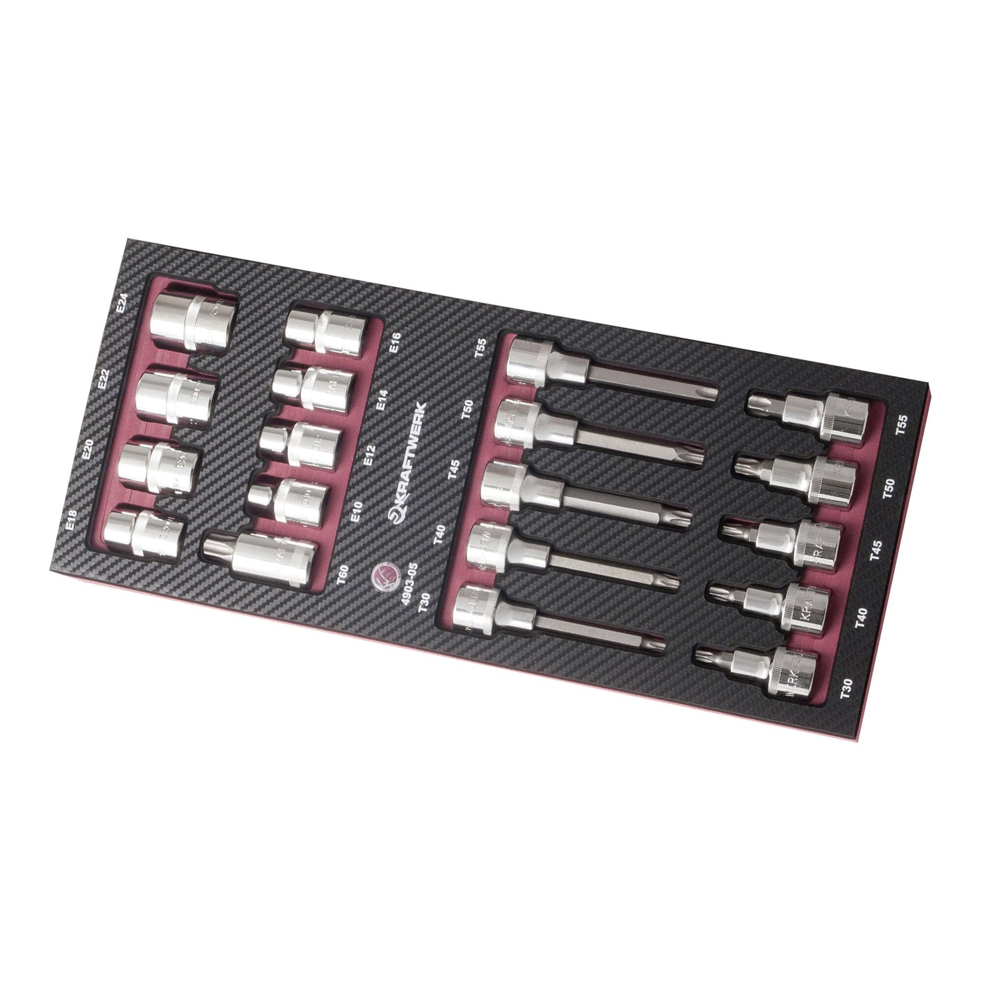 Kraftwerk EVA3 Bit-Stecknusssatz 1/2" TX, 19-tlg. (4903-05)