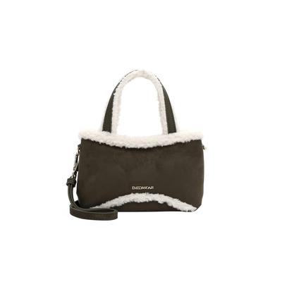 Shopper EMILY & NOAH "Shopper E&N Heiderose", Damen, Gr. B/H/T: 22cm x 13cm x 11cm 0, grün (grün 930), Polyester, Taschen Shopper