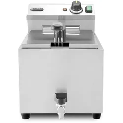 HENDI Fritteuse XL mit Ablasshahn, Profi Line, 10L, 400V/6600W, 300x585x(H)377mm