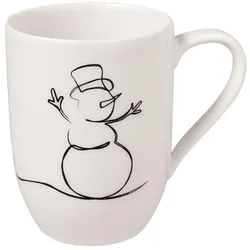 BECHER MIT HENKEL 'XMAS' Statement Lines weiß 290 ml