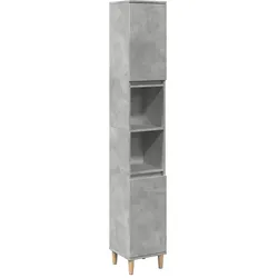 Helloshop26 - Moderner Badezimmerschrank mit Stauraum 30 x 30 x 190 cm Holzwerkstoff Betongrau