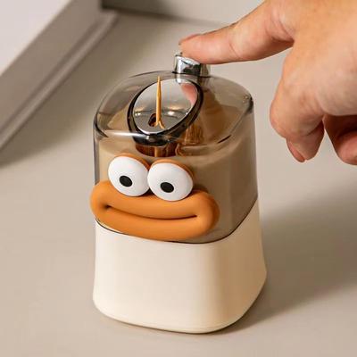 Inspired Finds Creative Automatic Toothpick Storage Box Push Type Pop Up Toothpick Holder big Lip