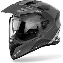Airoh, Motorradhelm, Bandit Color Motorradhelm Dunkelgrau Glänzend (M)