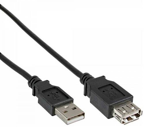 Delock USB-Kabel USB 2.0 USB-A Stecker, USB-A Buchse 0.50m Schwarz 83401